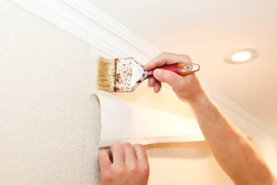 Pose de papier peint à Cazedarnes — revêtements muraux et toiles de verre